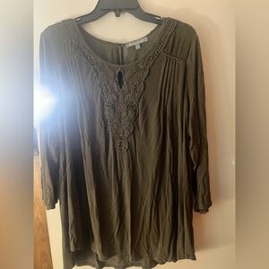 Daniel Rainn Olive Green Top 2X